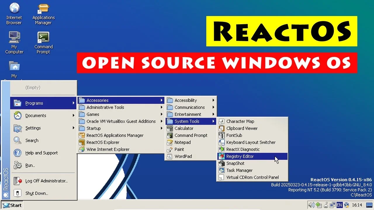 ReactOS: Open Source Windows OS